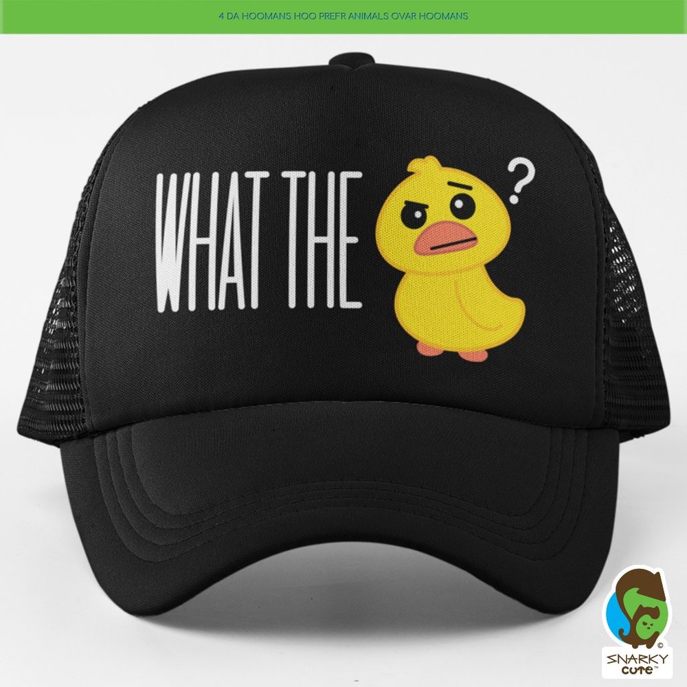 What the Duck Foam Trucker Snapback Cap BLACK